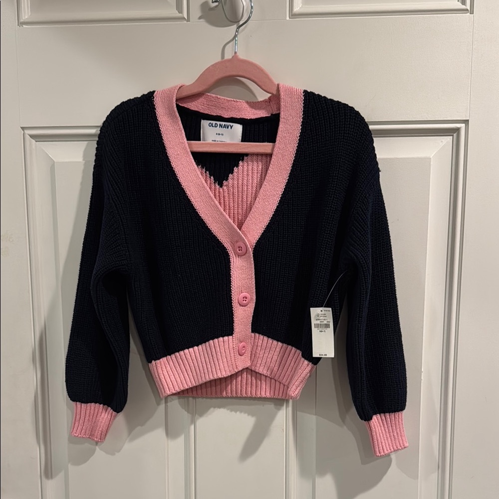 Old Navy Girl’s Black and Pink Sweater